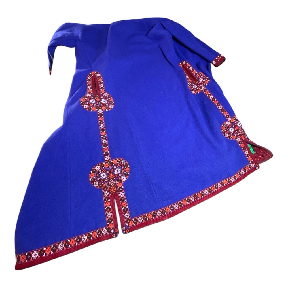 Turkmen Silk Embroidered Coat and Chapan, Antique Kaftan, Kimono, Wool Silk Embr - Picture 3 of 8